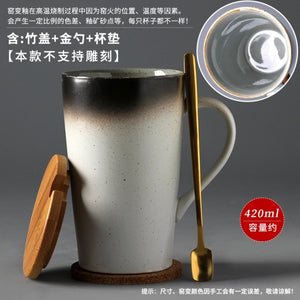 Ceramic Mug with Cover Spoon